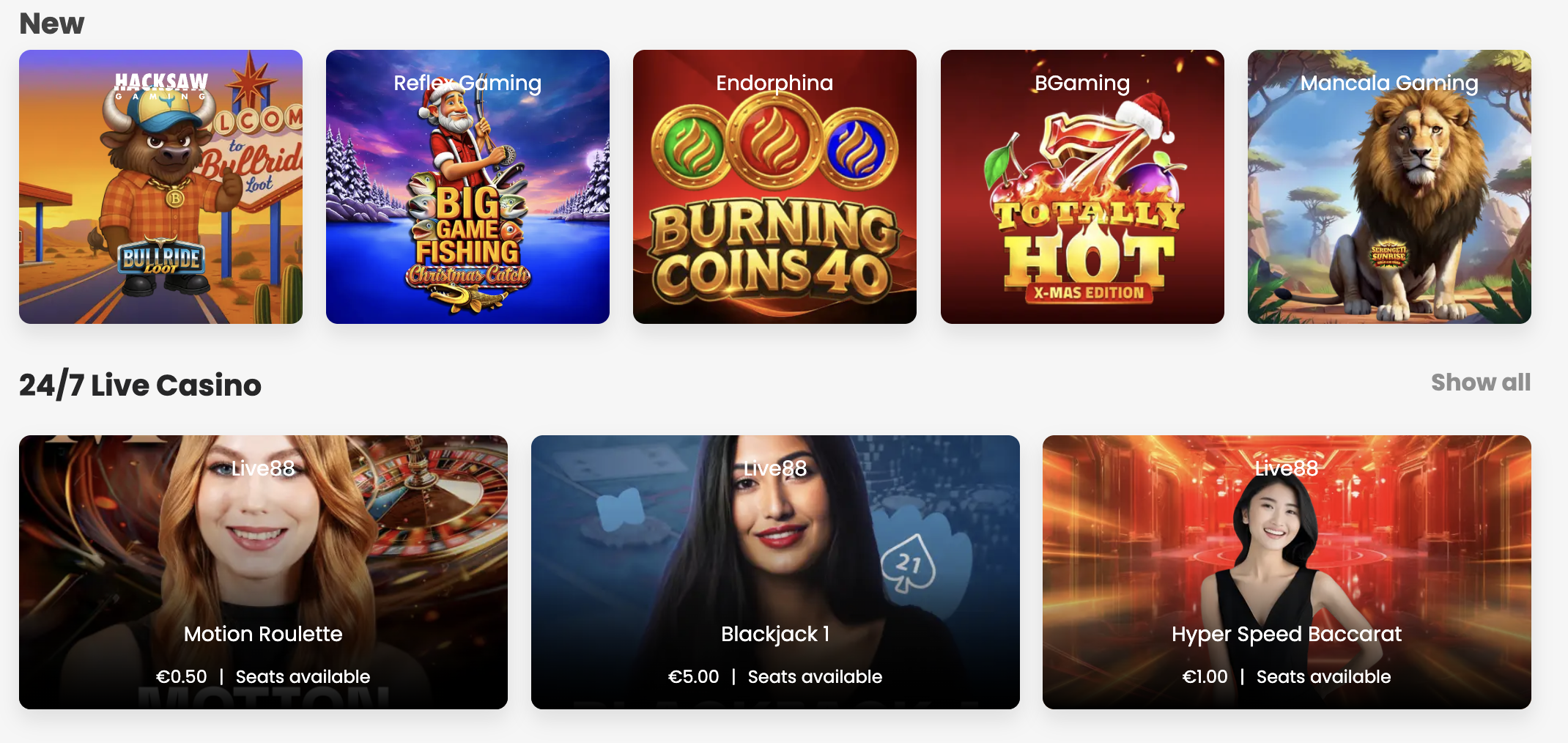 Slots overzicht bij Casino Sky
